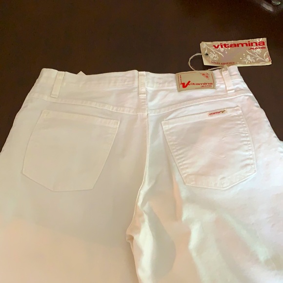 White “Vitamina Jeans” designer NWT Straight leg 🟢 - Picture 7 of 12